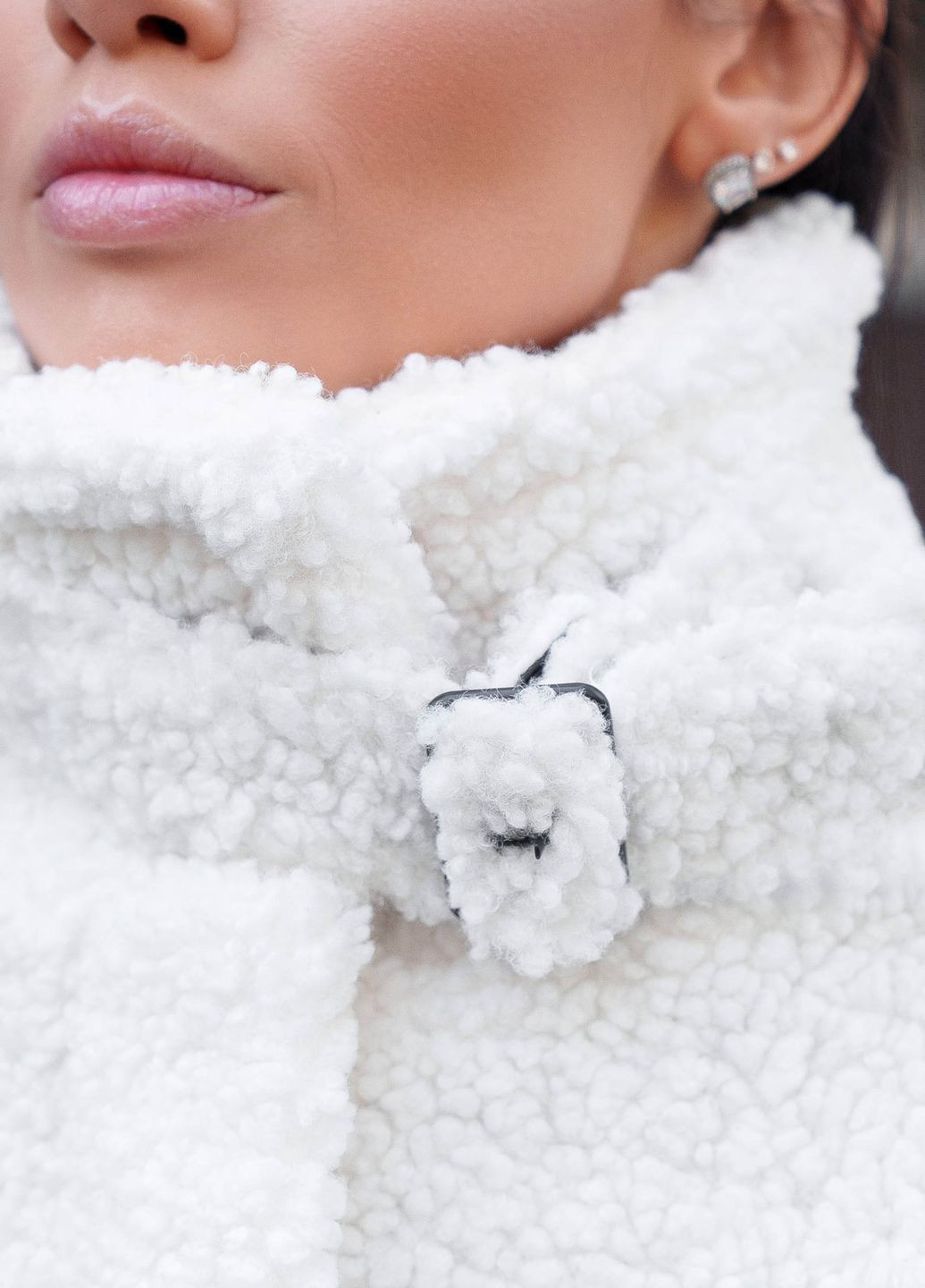 Стильная шуба из искусственного меха "Teddy" в белом цвете Jadone Fashion (265539904)