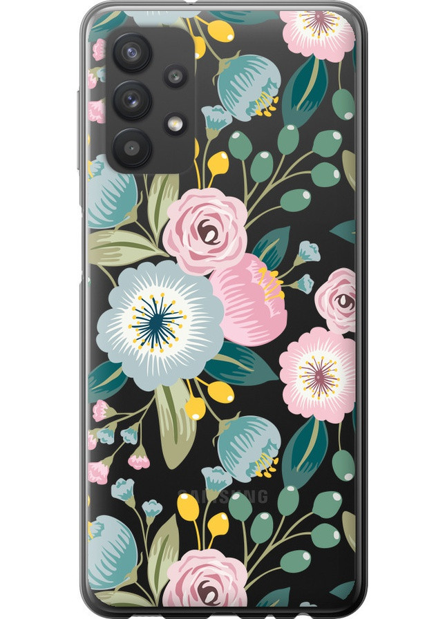 Силиконовый чехол 'Цветочные обои v2' для Endorphone Samsung Galaxy A32 A325F (258091905)