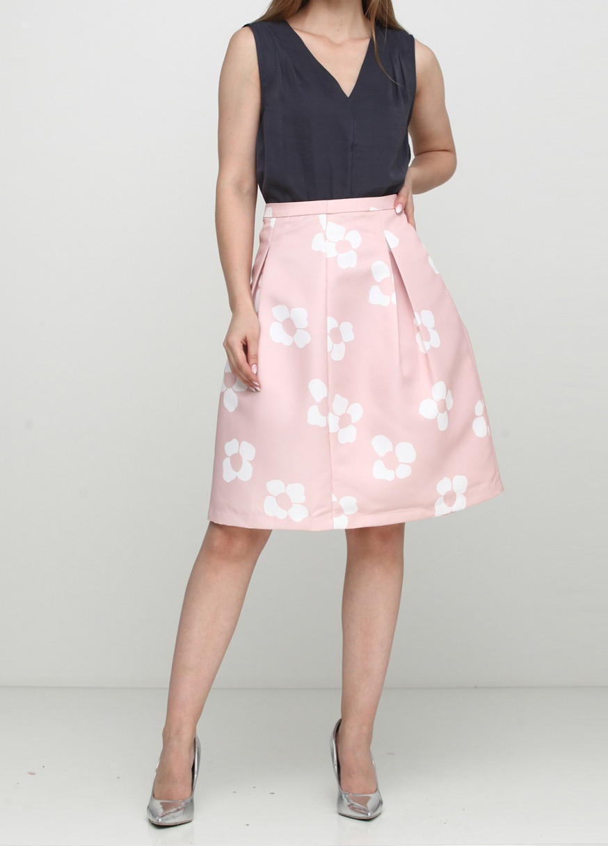 Розовая кэжуал цветочной расцветки юбка Axel