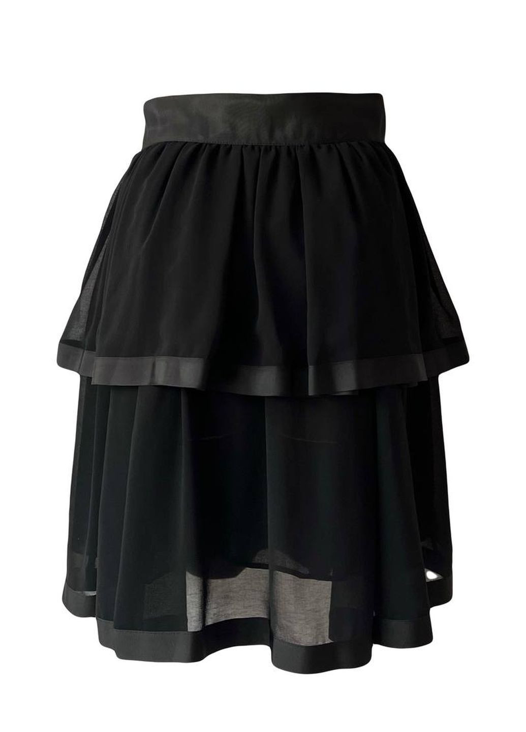 Черная кэжуал однотонная юбка Lussile