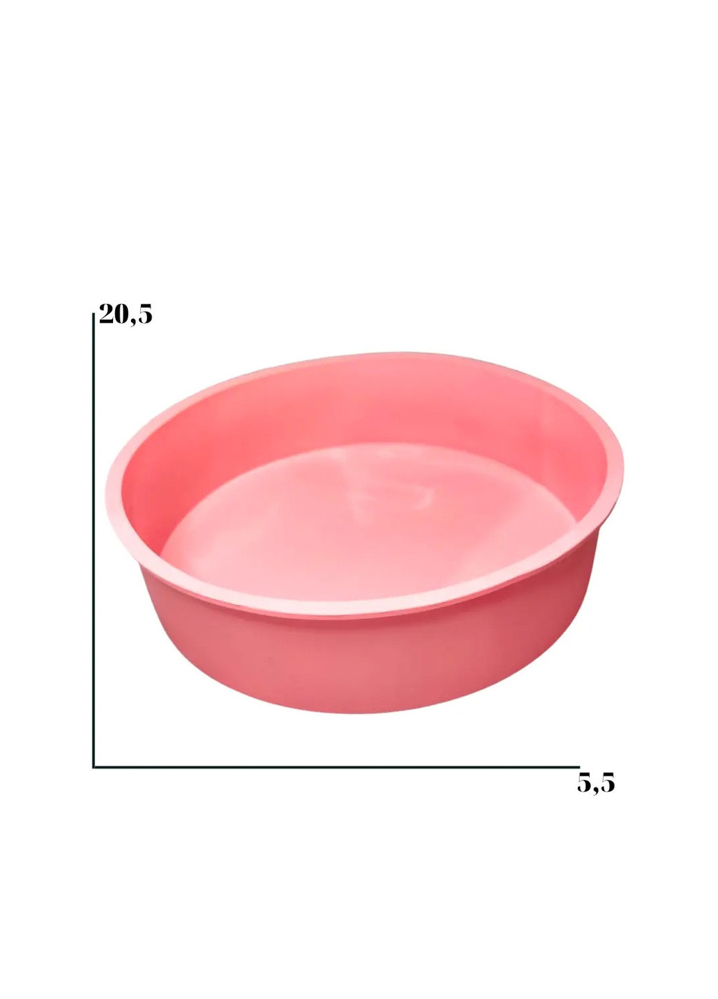 Форма силіконова кругла для випікання тортів, бісквітів, пирогів, шарлотки 20.5 x 5.5 см Profsil (259591987)