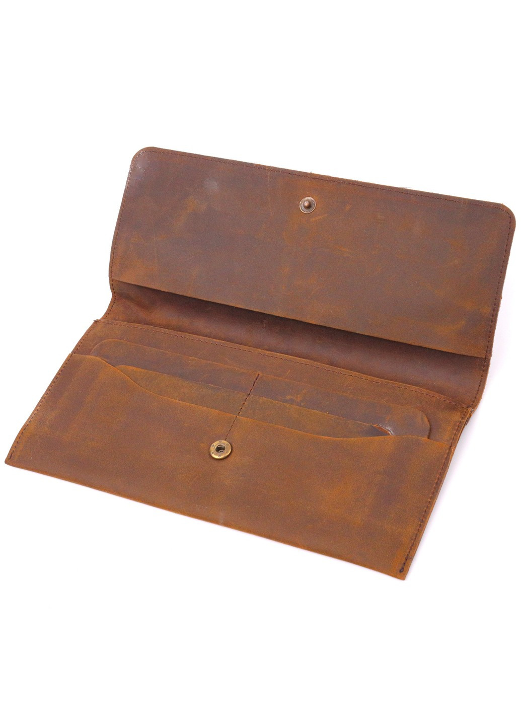 Тонкий чоловічий гаманець з натуральної вінтажної шкіри 21296 Коричневий Vintage (258267798)