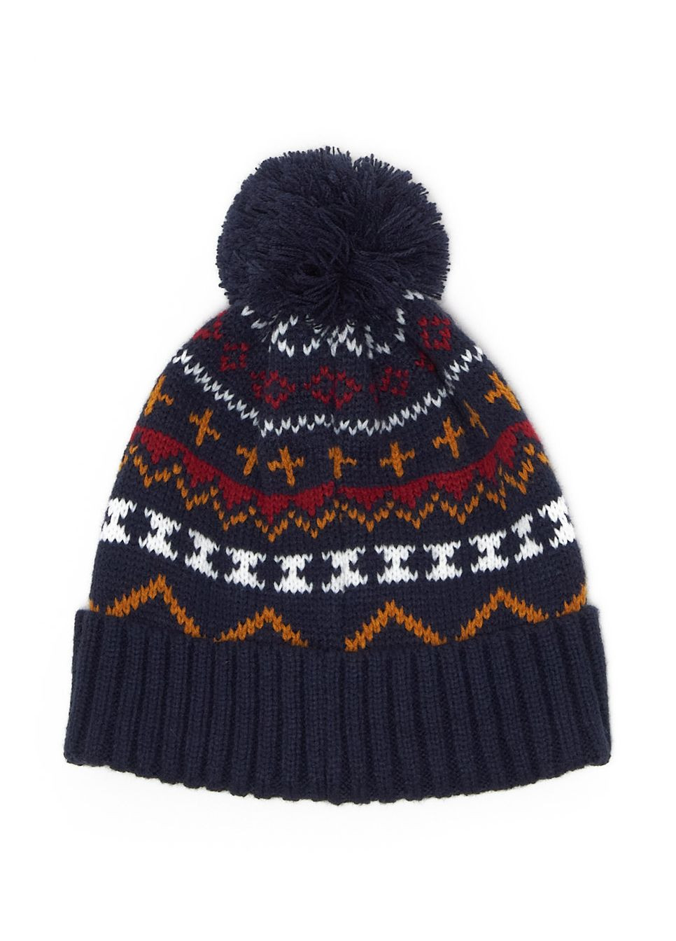 Шапка зима,темно-синій в кольорові візерунки, C&A (270364317)