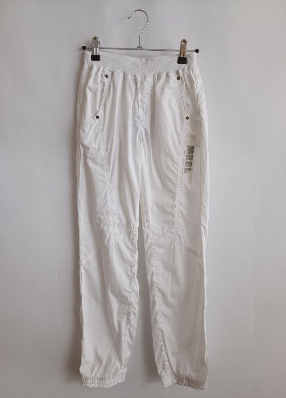 Белые джинсовые летние брюки прямые Marasil