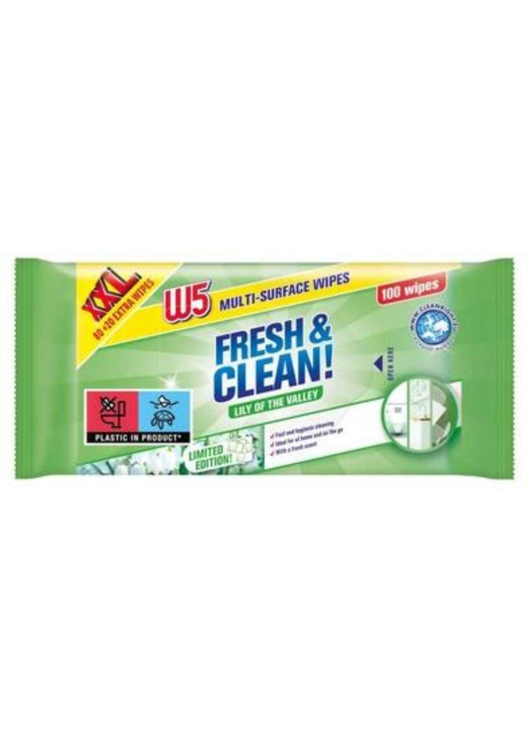 Влажные салфетки для уборки Fresh & Clean 100 шт W5 (292321173)