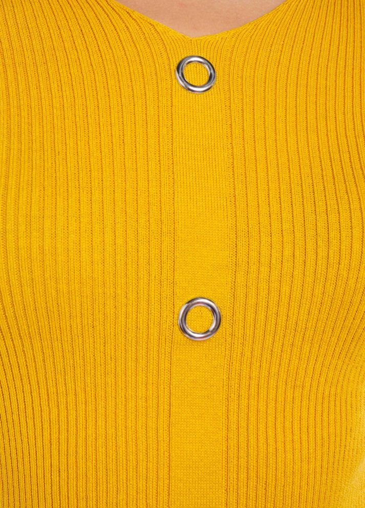 Жовтий зимовий джемпер приталеного крою (жовтий) Time of Style