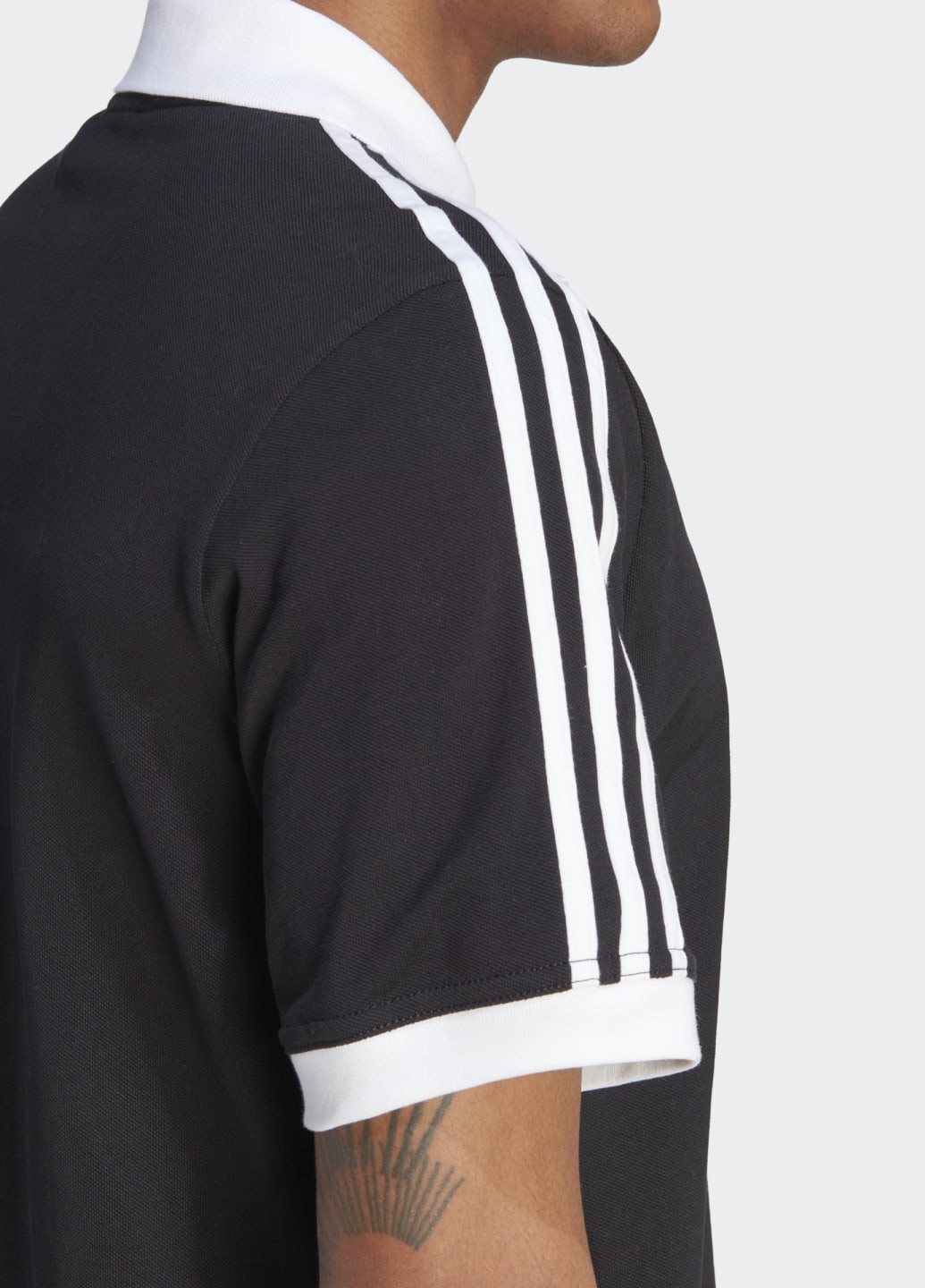 Черная футболка-поло adicolor classics 3-stripes adidas