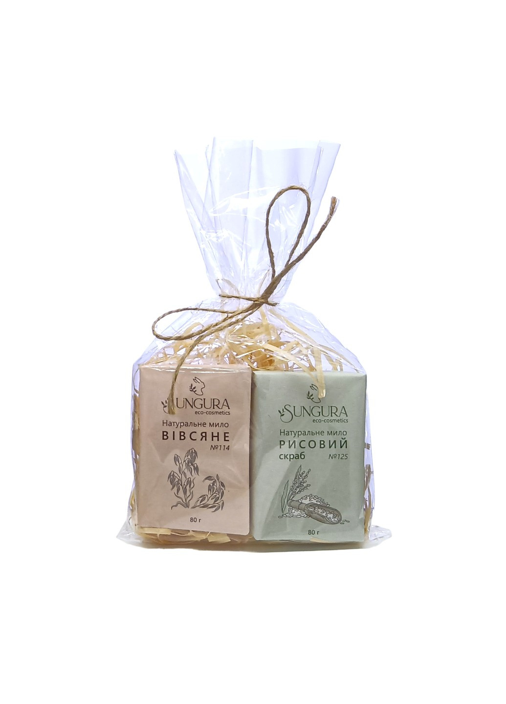 Подарочный набор натурального мыла 075 (рисовый скраб и овсяное) Sungura (273414692)