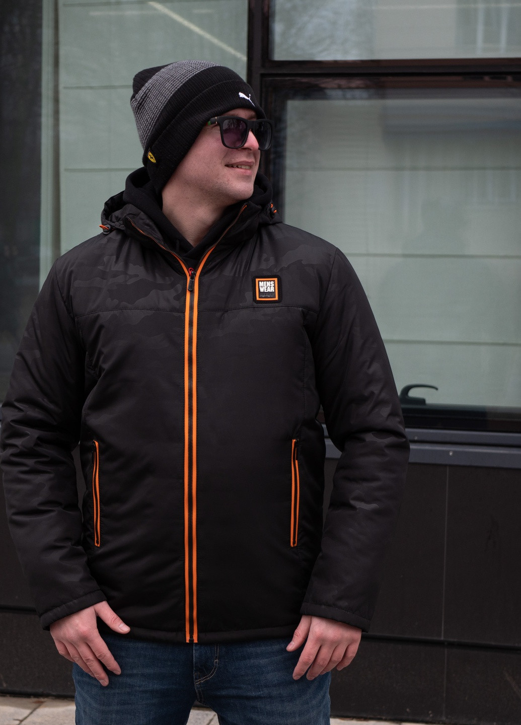 Черная демисезонная куртки мужские осенние от производителя SK