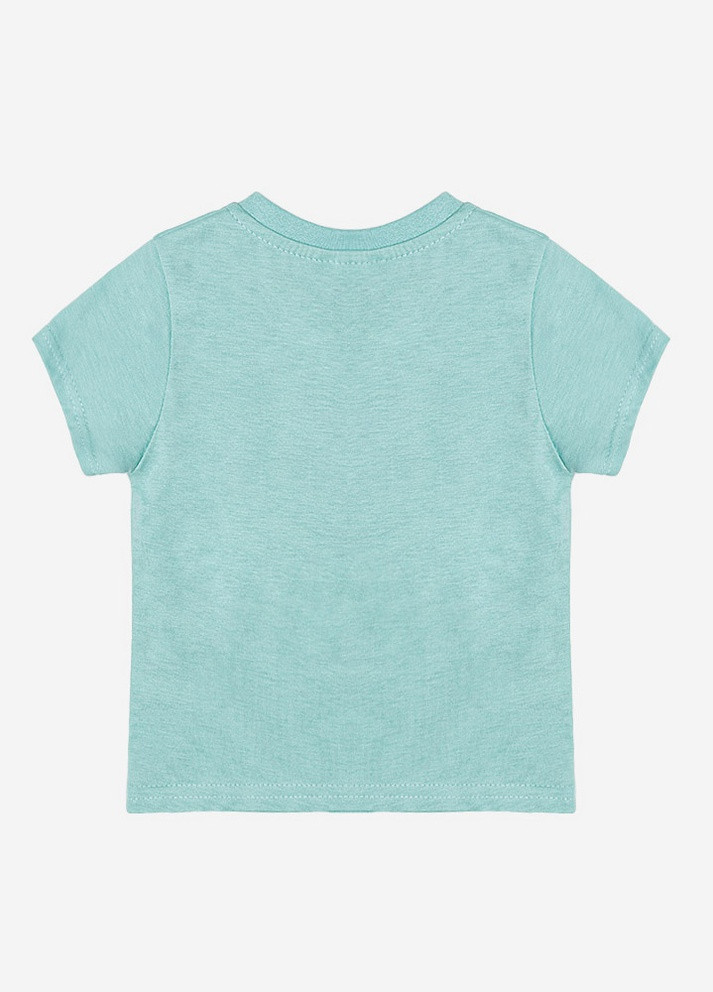 Голубая летняя футболка для мальчика цвет голубой цб-00220428 ALG
