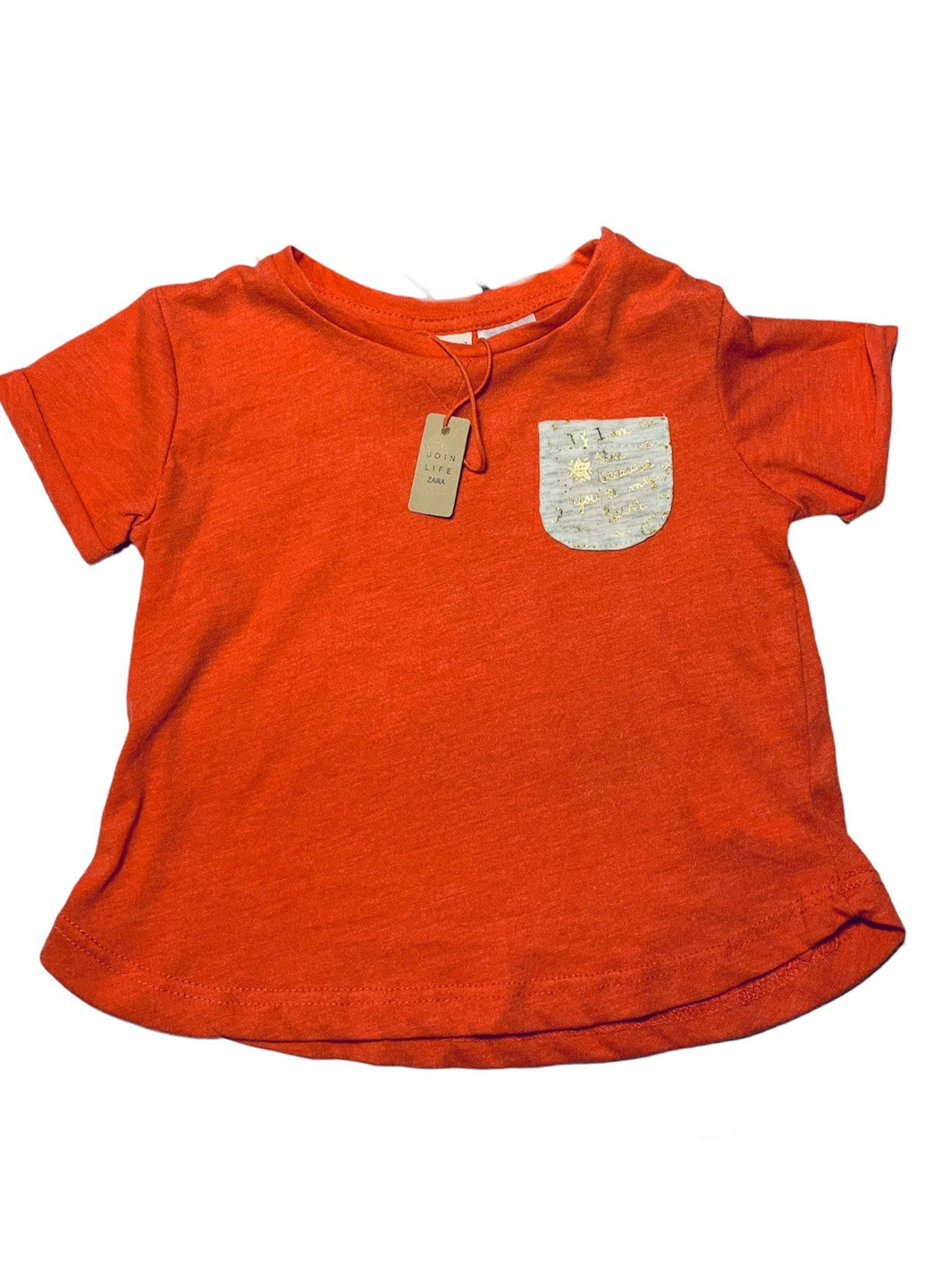Оранжевая футболка Zara