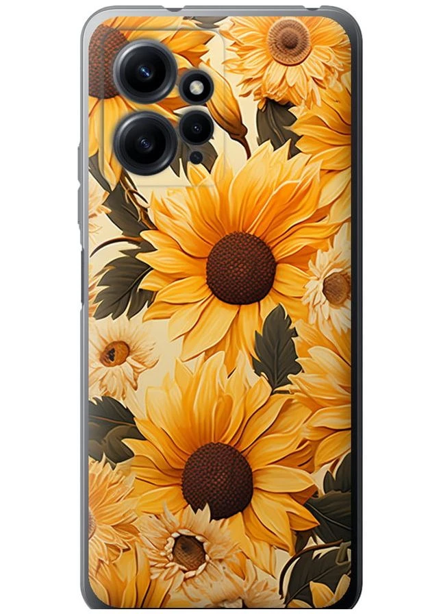 Силиконовый чехол 'Подсолнухи 2' для Endorphone Xiaomi Redmi Note 12 4G (267237265)