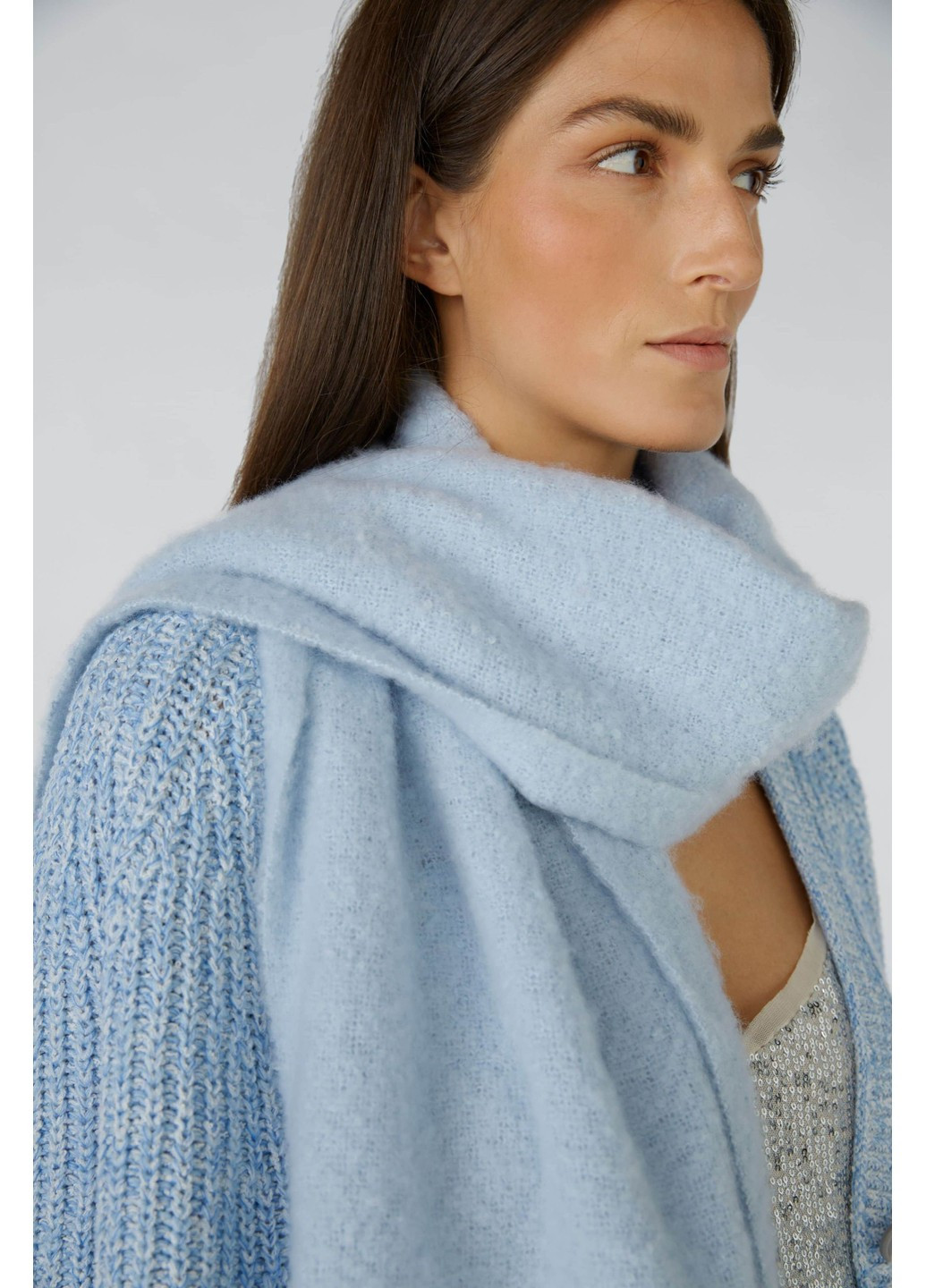 Платок жіночий 86154 5060 Блакитний Oui (273910108)