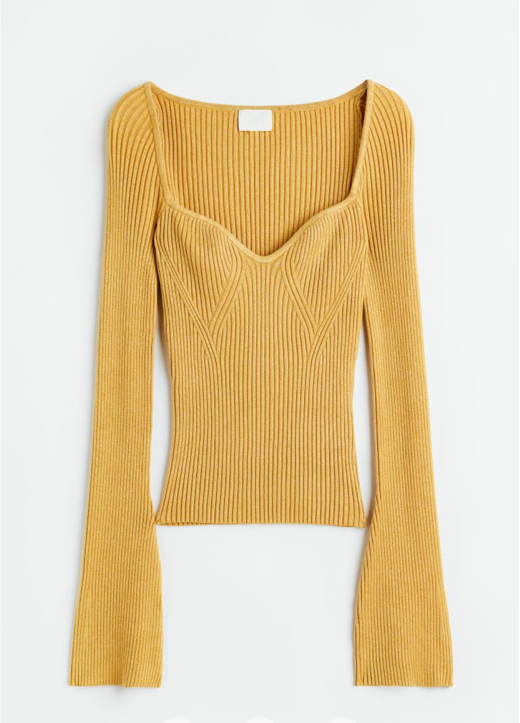 Желтый демисезонный женский свитер с расширенными рукавами (55728) xs жёлтый H&M