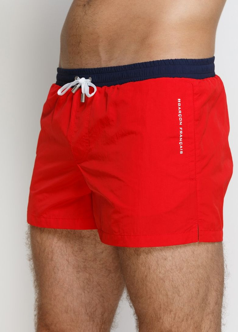 Мужские светло-красные пляжные шорты пляжные short de bain16 семейные, шорты Garcon Francais