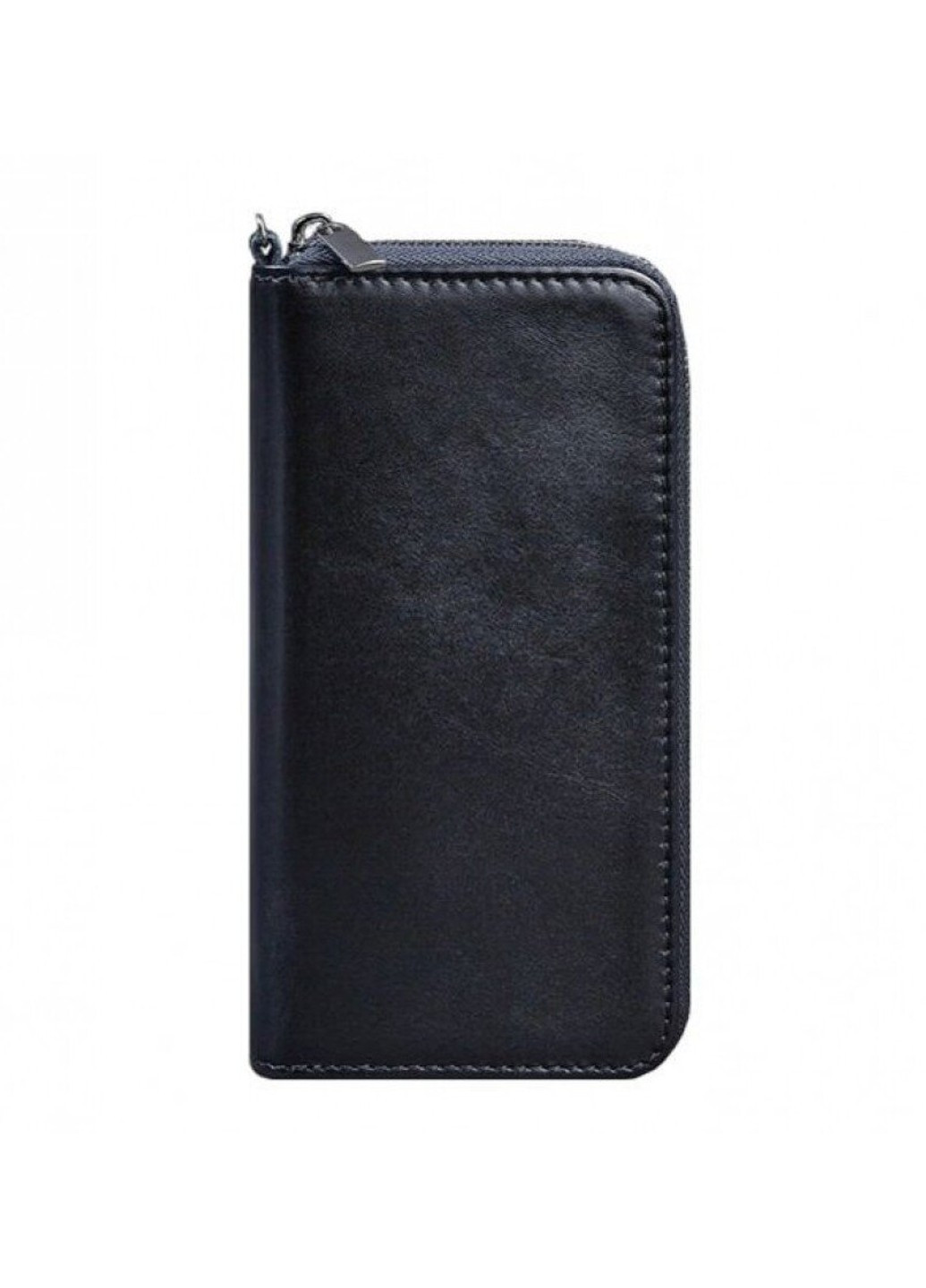 Шкіряне портмоне на блискавки 6.1 Темно-синє BN-PM-6-1-NAVY-BLUE BlankNote (263519215)