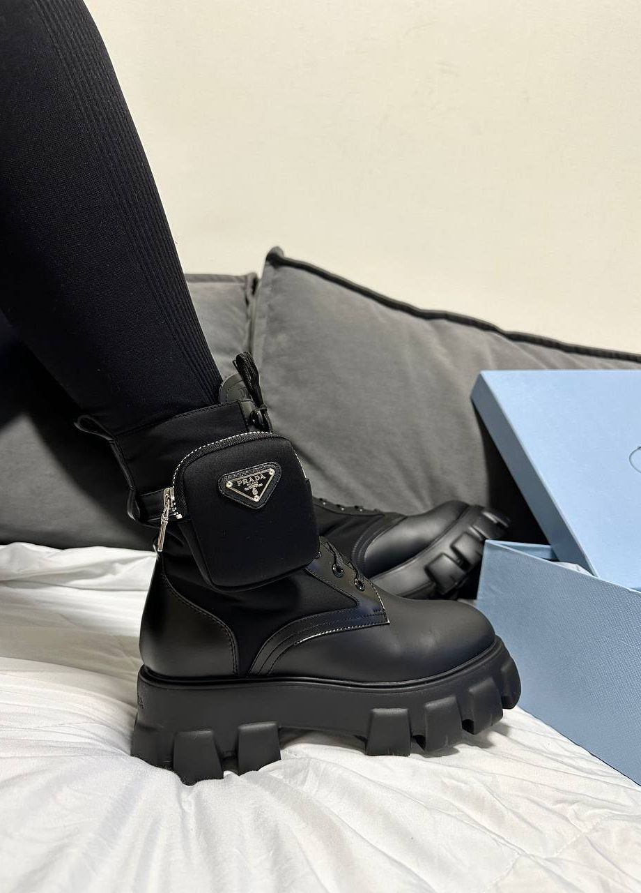 Чоботи Vakko prada boots premium zip pocket black (277812728)