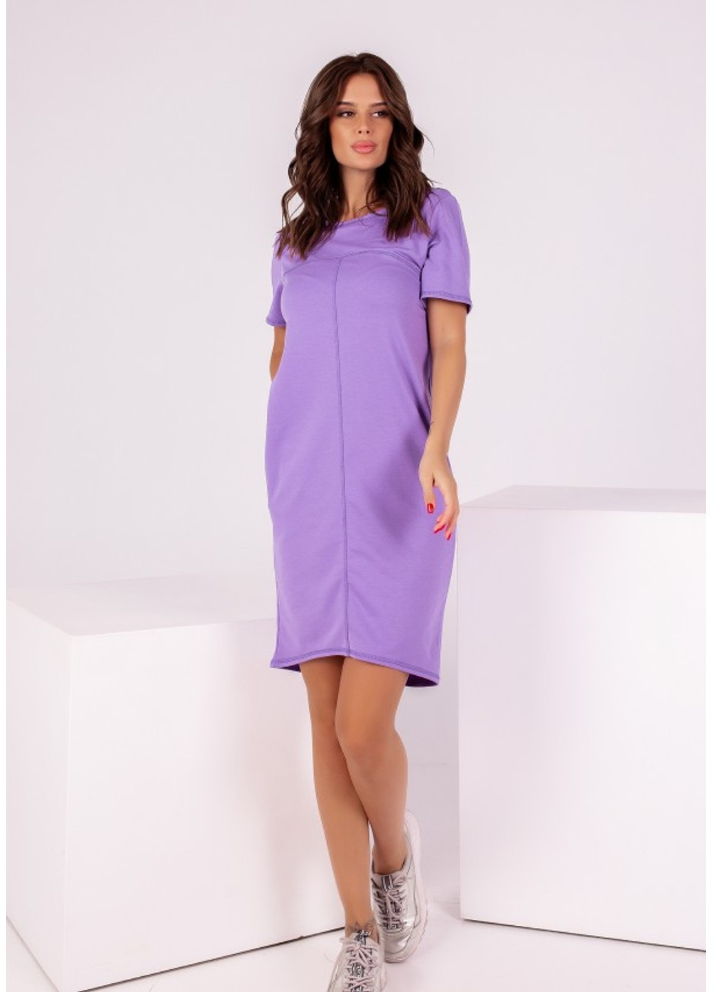 Фиолетовое повседневный платья 10364 сиреневый ISSA PLUS