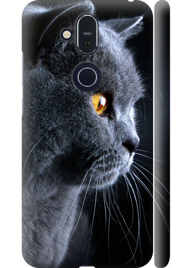 3D пластиковый матовый чехол 'Красивый кот' для Endorphone Nokia 8.1 (260598375)