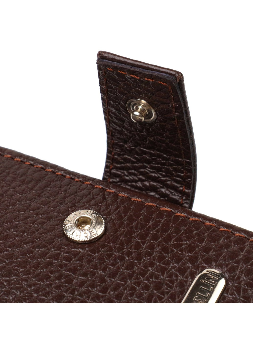 Ідеальне портмоне для чоловіків із натуральної зернистої шкіри 21881 Коричневе Canpellini (259874129)