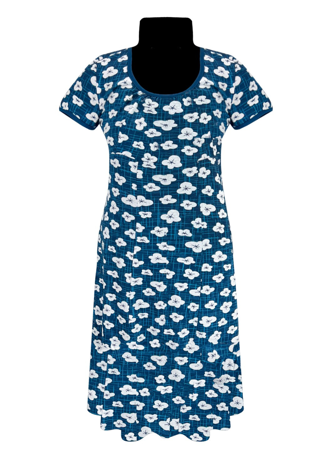 Синя повсякденний сукня жіноча квіти Жемчужина стилей з квітковим принтом