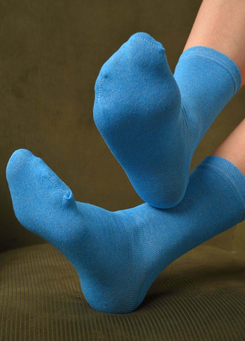 Носки женские демисезонные голубого цвета размер 36-40 Let's Shop (277983340)
