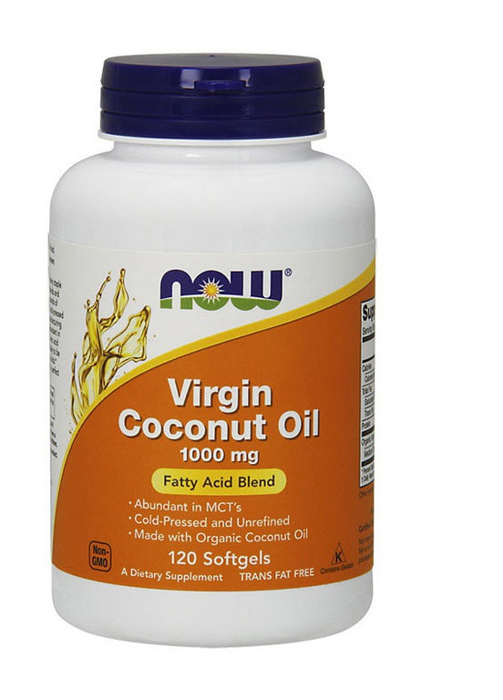 Кокосове масло foods Virgin Coconut Oil 1000 mg 120 softgels Now (257580560)