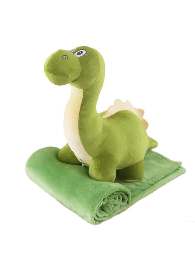 Іграшка з пледом 3 в 1 - Динозавр колір зелений ЦБ-00238160 No Brand (269448829)