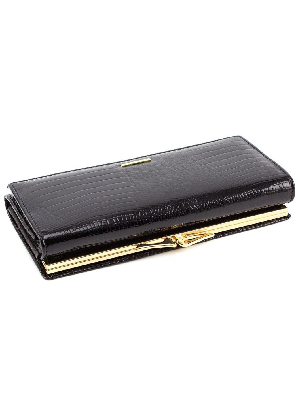 Лаковый кожаный кошелек для женщин с монетницей MC-403-1011-1 (JZ6578) черный Marco Coverna (259752467)