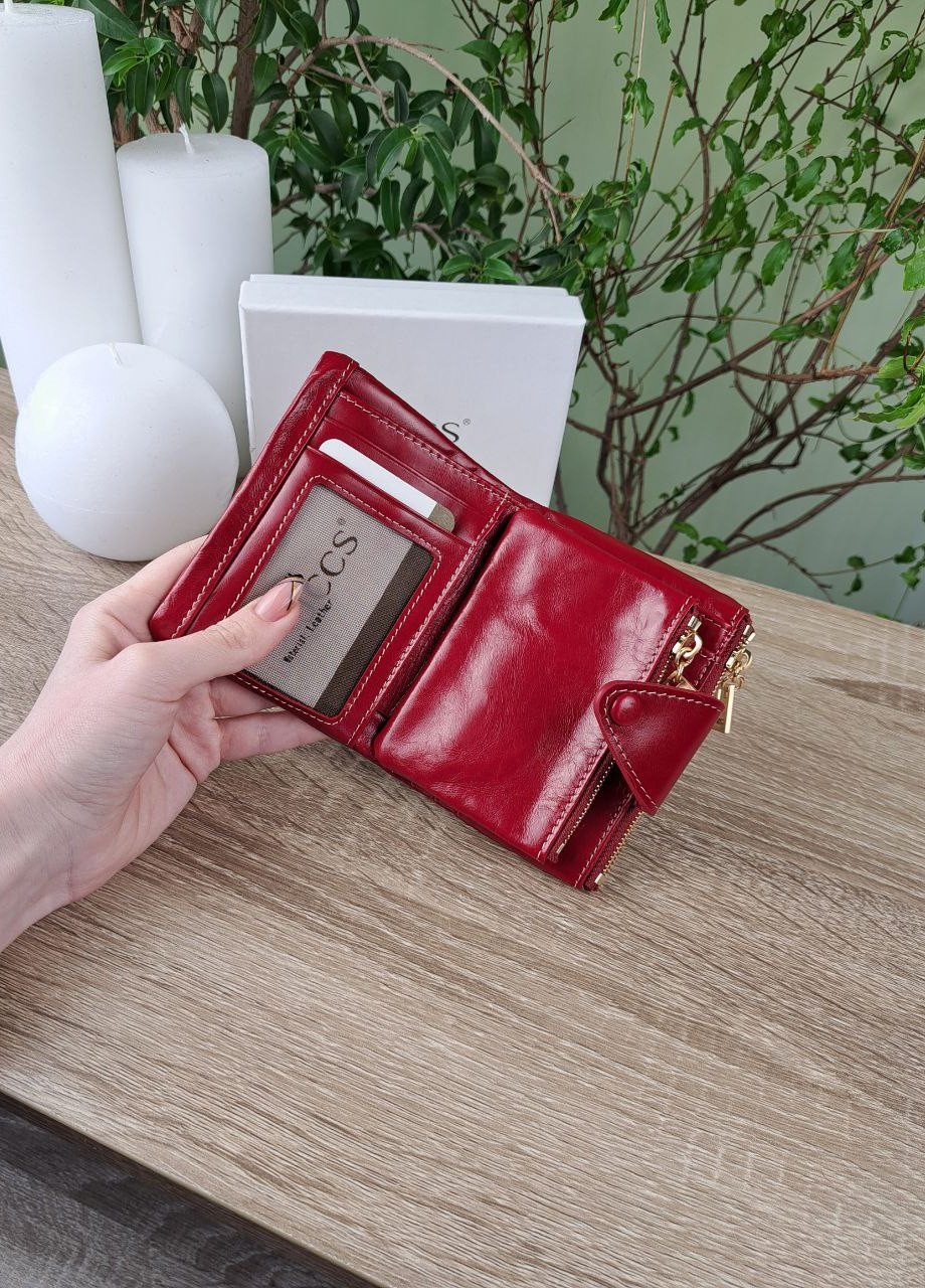 Жіночий гаманець маленького розміру з натуральної масляної шкіри Jccs (258725216)