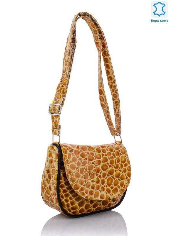 Красивая сумка с принтом из натуральной кожи с длинным ремешком, качественная турецкая кросс-боди сумка с подкладкой No Brand р-1359-19 (267574361)