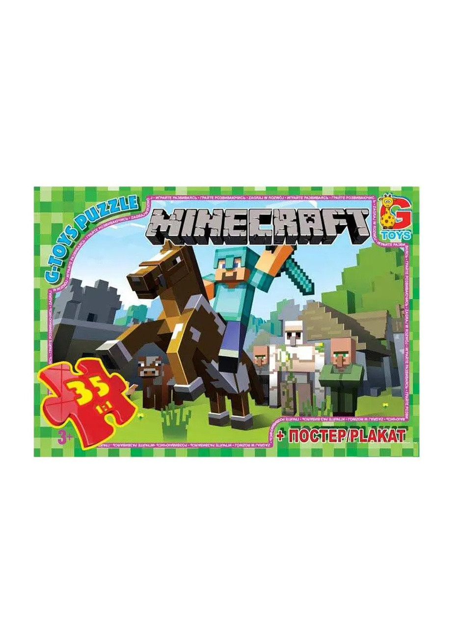 Пазлы из серии "Minecraft" (Майнкрафт), 35 элементов цвет разноцветный ЦБ-00007811 G-Toys (259466731)