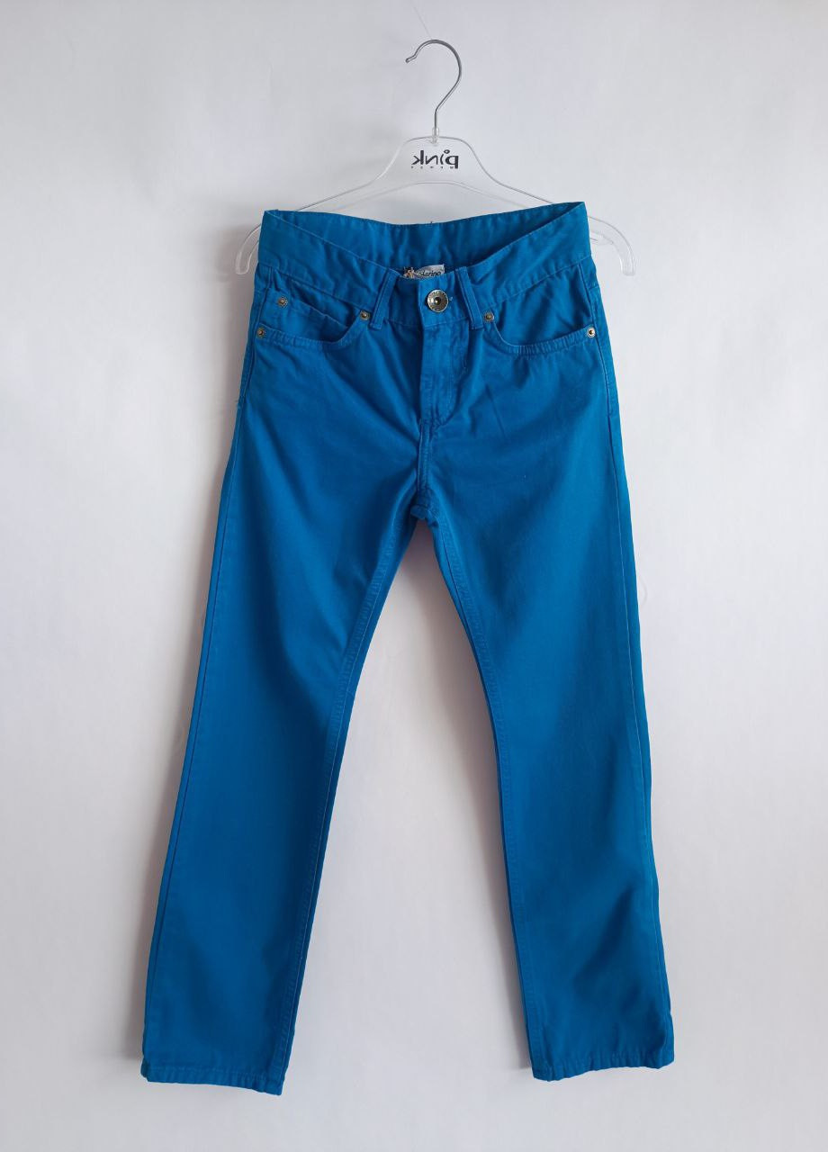 Голубые демисезонные зауженные джинсы Mandarino