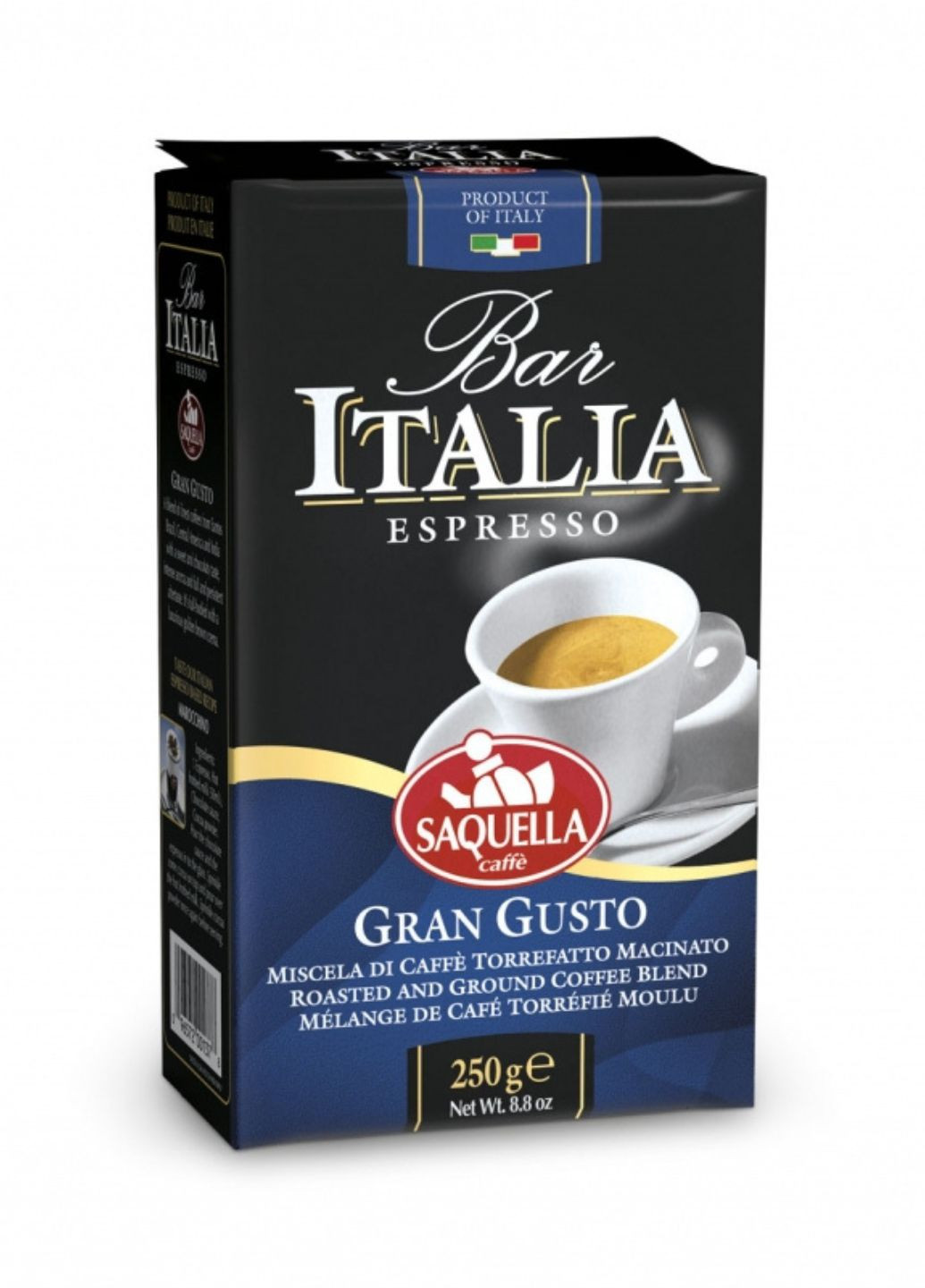 Кофе молотый Bar Italia Gran Gusto 250 г SAQUELLA - (258673203)