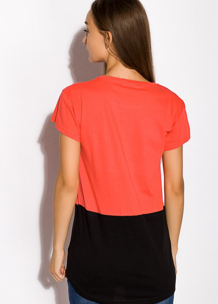 Коралловая летняя футболка женская с кармашками 317f076 (коралловый) Time of Style