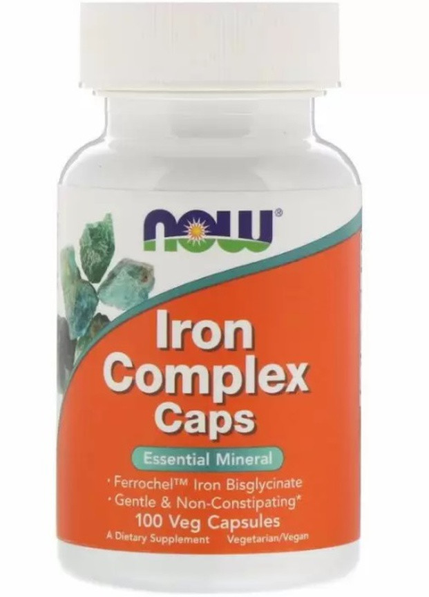 Iron Complex (GLYCINATE) 100 Veg Caps Now Foods (256722822)