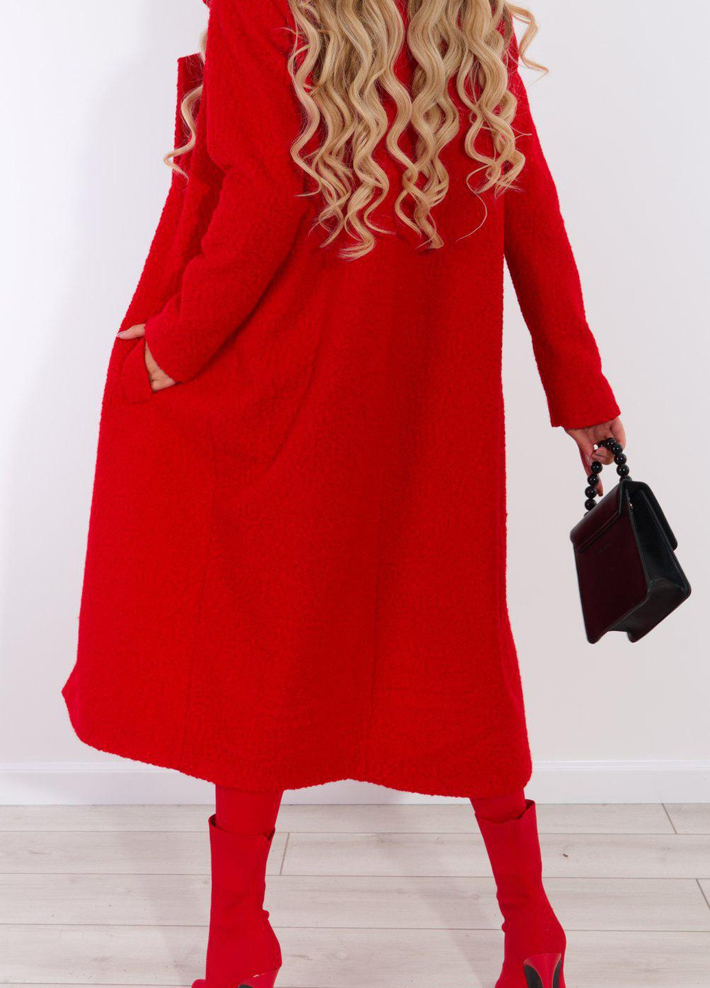 Красное Жіночий верхній одяг Пальто з каракулю (5497) Lemanta