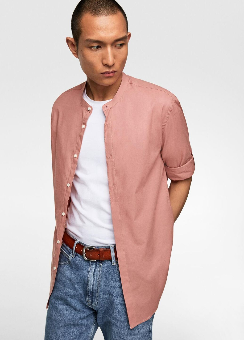 Светло-розовая рубашка Zara