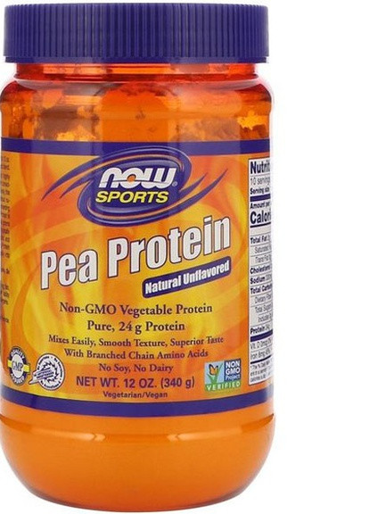 Pea Protein 340 g /10 servings/ Unflavored Now Foods (256724057)