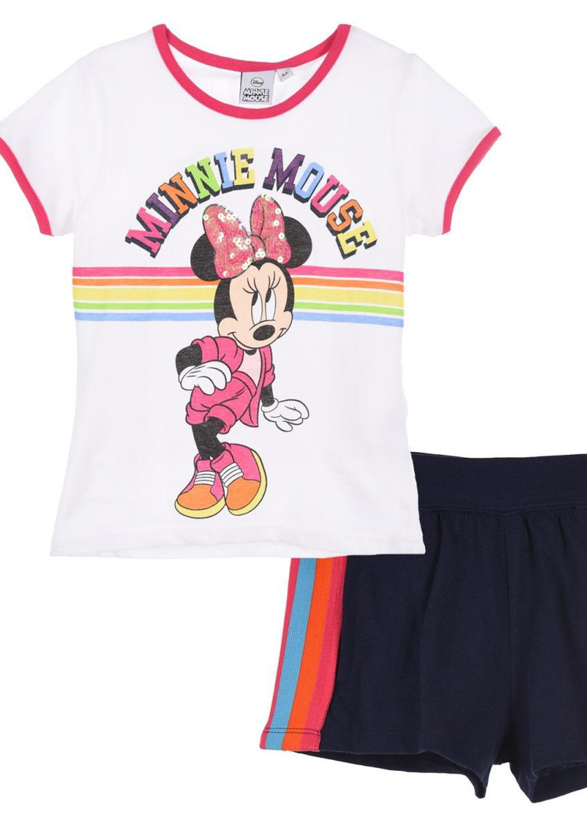 Синий летний комплект (футболка, шорты) minnie mouse (минни маус) ue10312 Disney