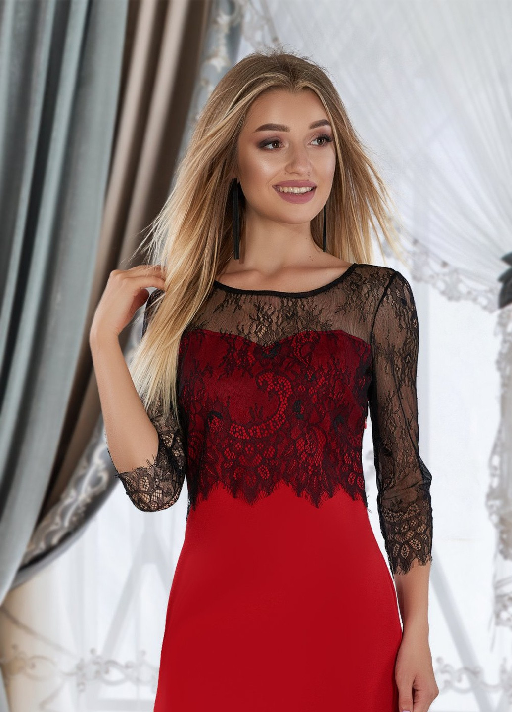 Красное сукнi норма гарна сукня (ут000052606) Lemanta