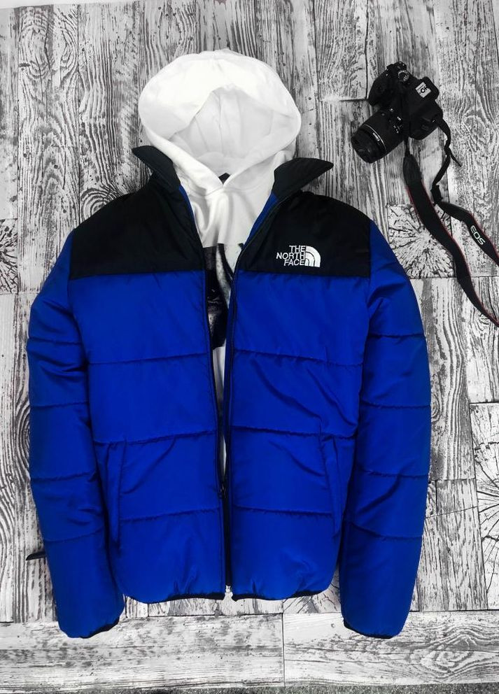 Темно-синя зимня стильна куртка зимова the north face No Brand