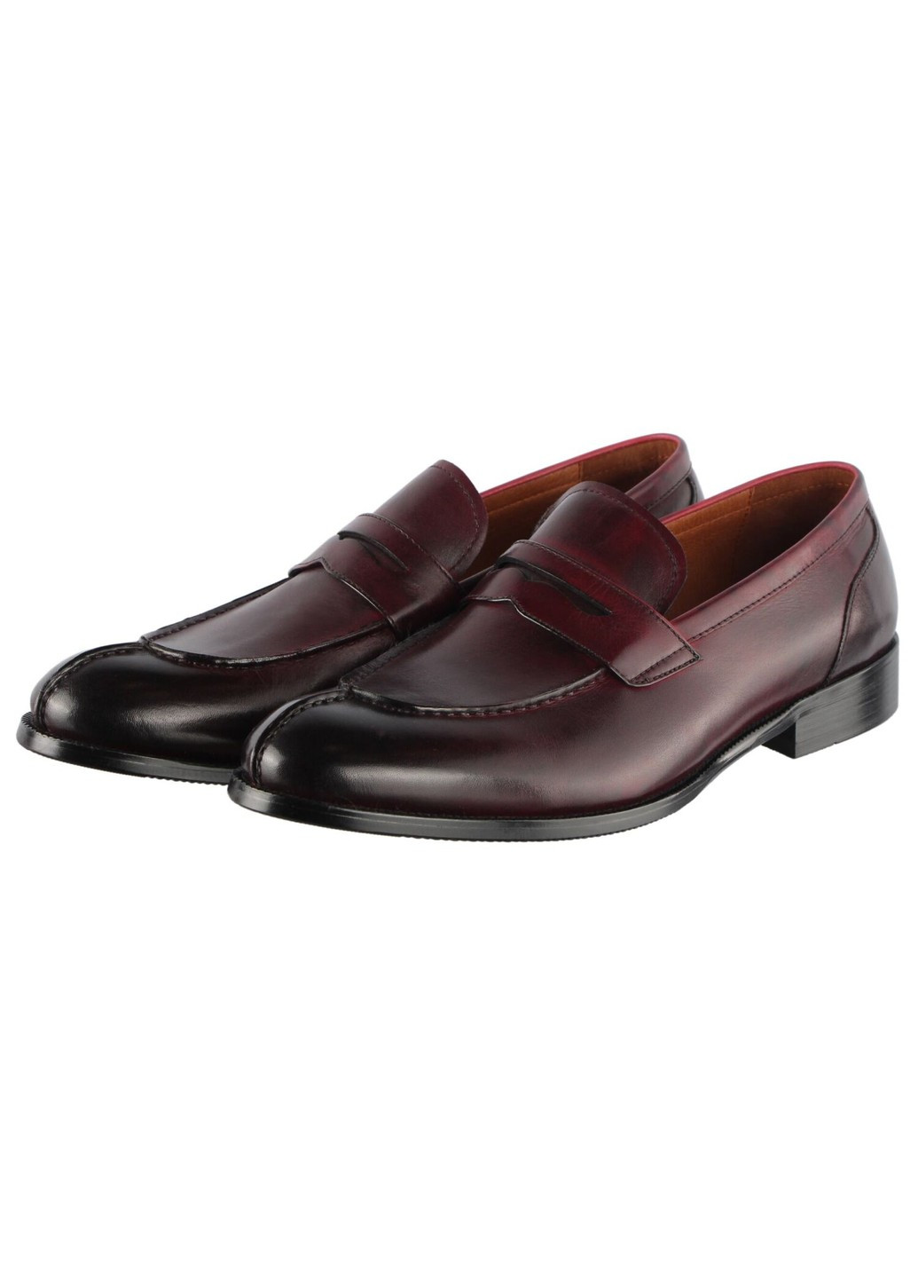 Бордовые мужские классические туфли 110291 Lido Marinozzi без шнурков