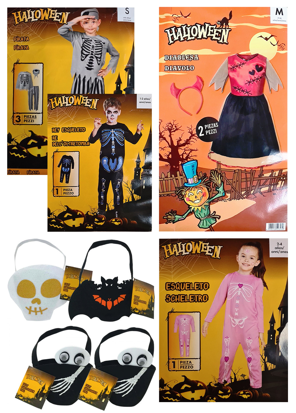Костюмы и аксессуары для Хэллоуина детские (8 шт) Halloween (264648012)