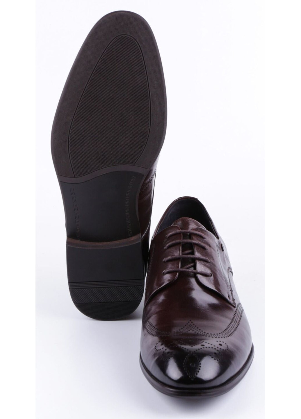Бордовые мужские классические туфли 19776 Bazallini на шнурках
