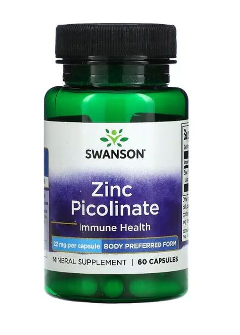 , Піколінат цинку, 22 мг, 60 капсул Swanson (267403504)