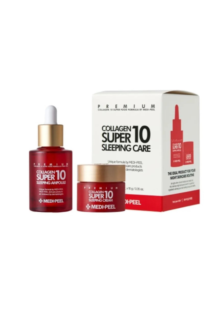 Нічний набір косметики Collagen Super 10 Sleeping Care Set Medi-Peel (267648409)