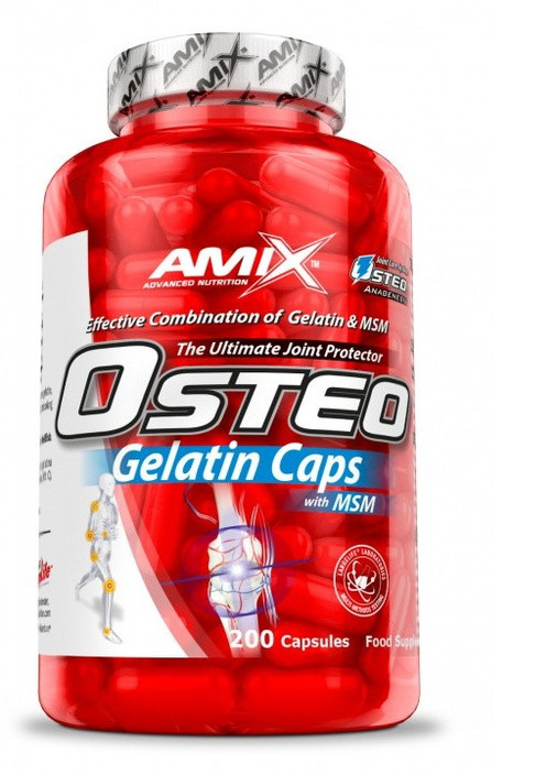 Для суставов и связок OsteoGelatine + MSM 200 cps Amix Nutrition (257678134)