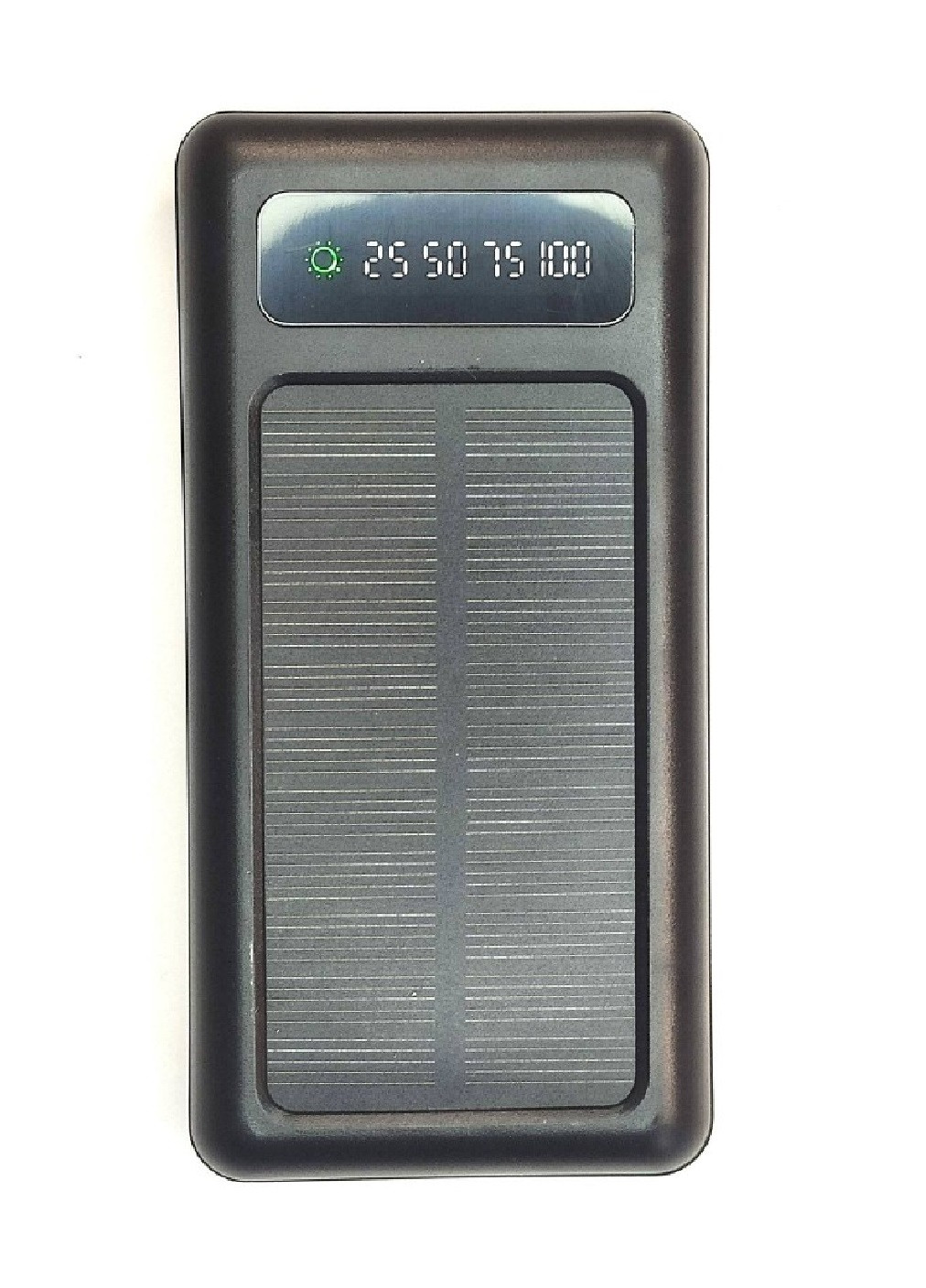 Power Bank универсальное зарядное устройство батарея внешний аккумулятор с солнечной панелью 10000 Mah (475044-Prob) Черный (павербанк) Unbranded