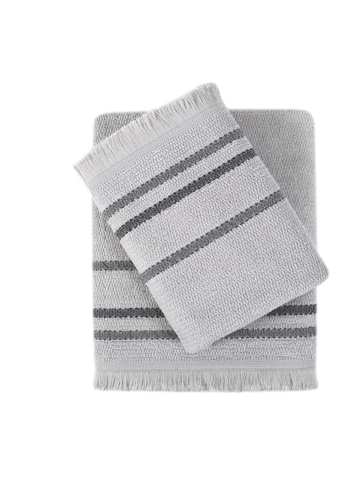 Irya полотенце - integra corewell gri серый 50*90 полоска серый производство - Турция